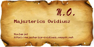 Majszterics Ovidiusz névjegykártya